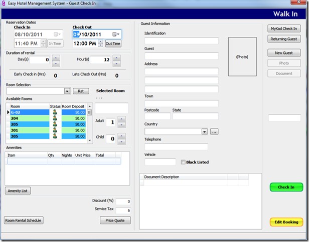 time share software system, budget hotel, motel management software